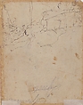 The Baptism of Christ (recto); Kneeling Figure (?) in a Landscape (verso), Micco Spadaro (Domenico Gargiulo) (Italian, Naples 1609/10–1675 Naples (?)), Pen and brown ink, brush and brown wash, over red chalk (recto); pen and brown ink (verso)
